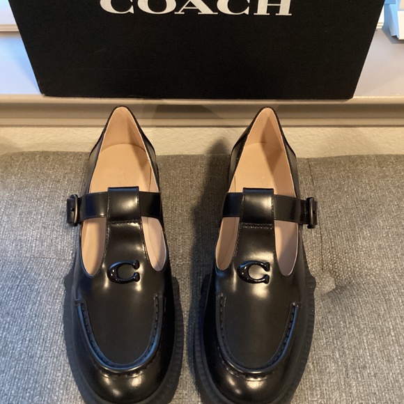 COACH Women's Liv Leather Mary Jane Flats, size 7.5 - Picture 6 of 14
